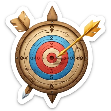 target with arrow sticker