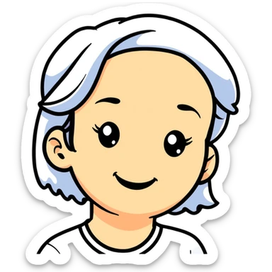 ragazza sorridenti con due fossette sulle guancia sticker