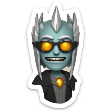sauron with party glasses sticker
