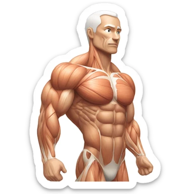 Muscle anatomic structure sticker