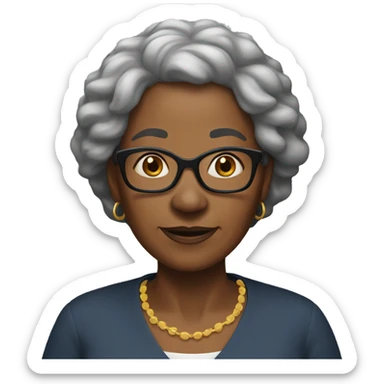 Retired black woman  sticker