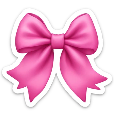 Pink bow sticker