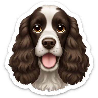 cocker spaniel dark brown sticker
