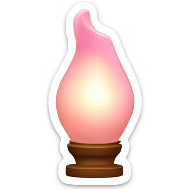 Salt Lamp that is light pink  sticker