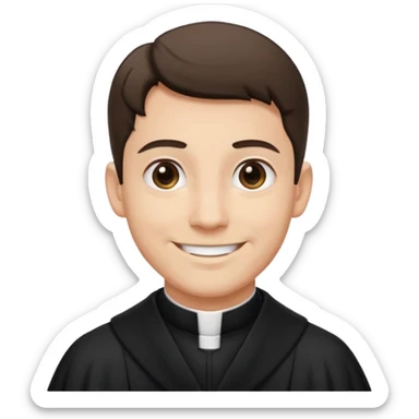 The priest presiding over the wedding sticker
