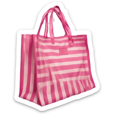 Victoria’s Secret shopping bag pink stripe sticker