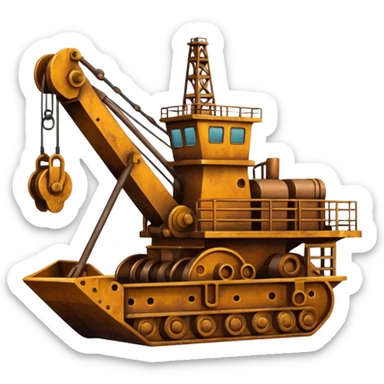 gold mining dredge sticker