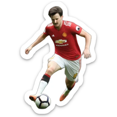 maguire missing a tackle at manchester united sticker