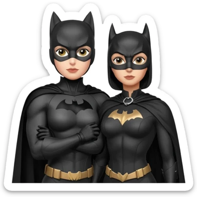 Catwomen and batman sticker