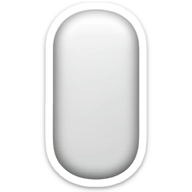 Plain pill tablet with a line in the middle with an oblong shape sticker