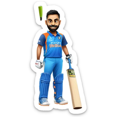 Virat Kohli with Bat sticker