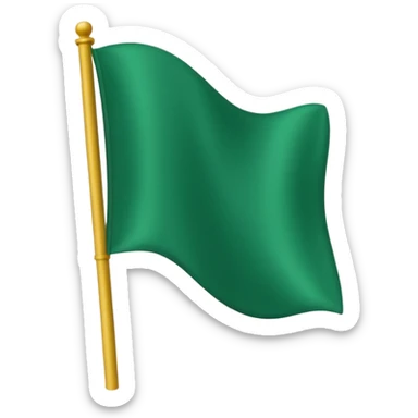 green flag waving sticker