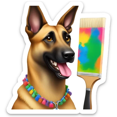 malinois painter sticker