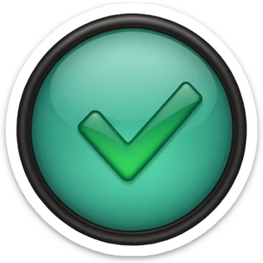 Green check mark sticker
