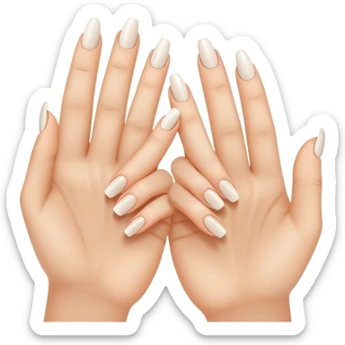 clean and short fingernails, simple and clear, healthy look sticker