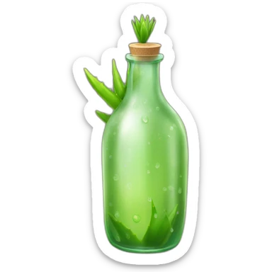 Aloe vera in the bottle sticker