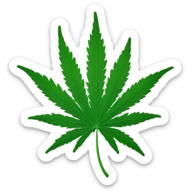 marihuana leaf sticker