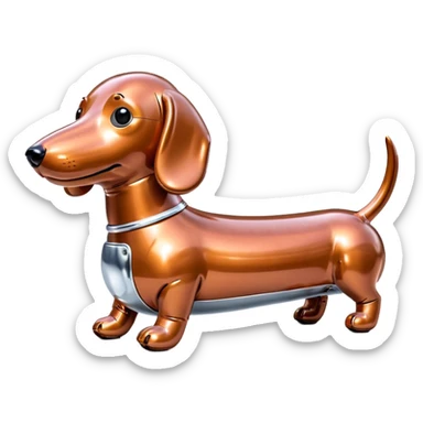 SPAM meat jeff koons style inflatable dachshund shund art sculpture sticker