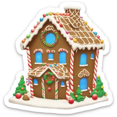 vanilla aesthetic christmas gingerbread house sticker