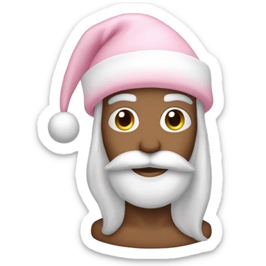 Light pink aesthetic santa hat sticker