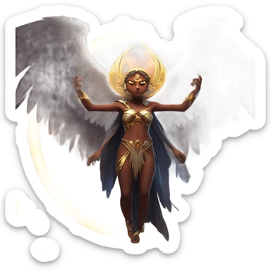 gemini angel vs demon epic battle sticker