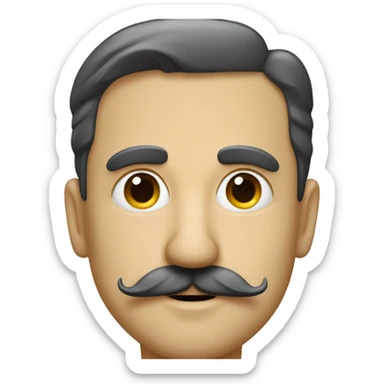 German Man with Charlie Chaplin moustache sticker