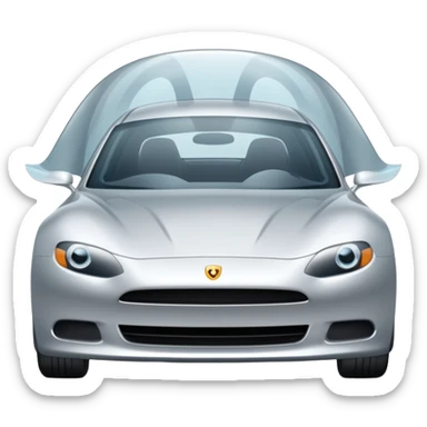 car with a transparent shield or film sticker