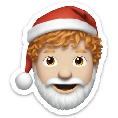 Ed Sheeran with santa hat sticker