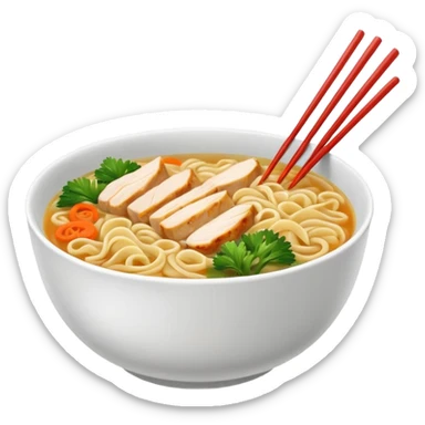 chicken noodles street food style  sticker