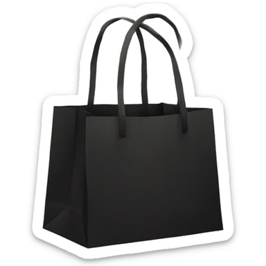 simple small shopping bag black sticker