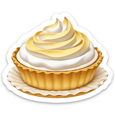 Lemon tartlet with meringue on top sticker