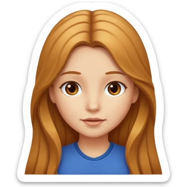 A girl with long Carmel hair sticker