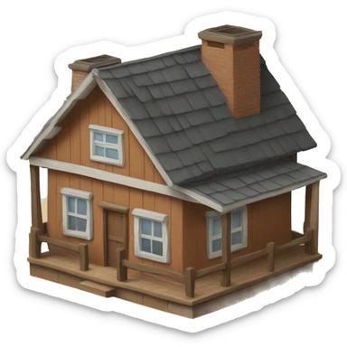 Western ranch house sticker