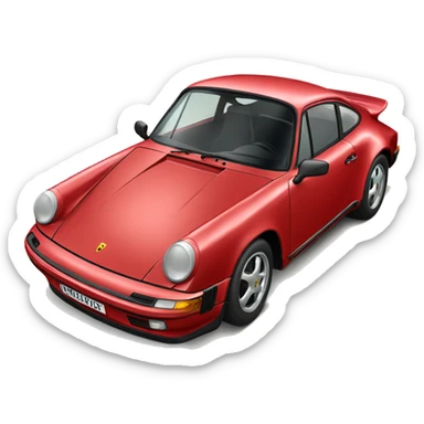 red porsche sticker