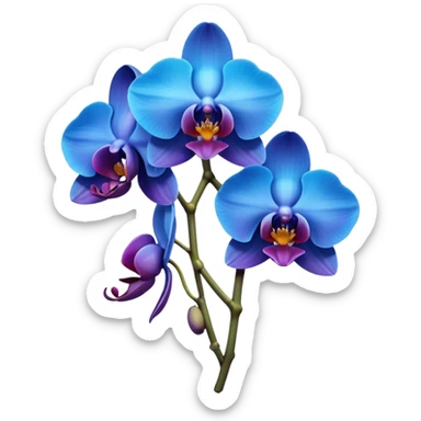 Blue orchids sticker