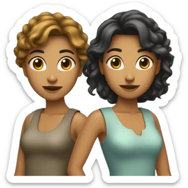 Dos amigas abrazadas sticker