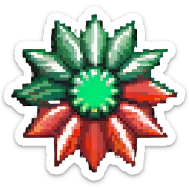 Star-shaped members badge with green to red gradient rays emanating from center sticker