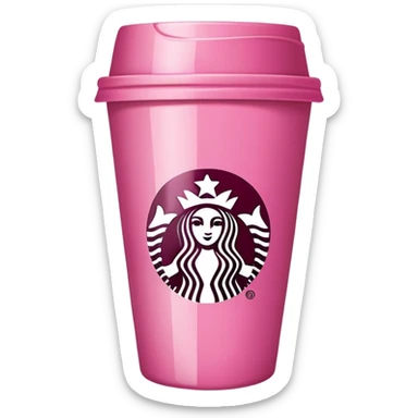 Pink Starbucks cup sticker