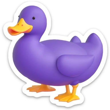 purple duck sticker