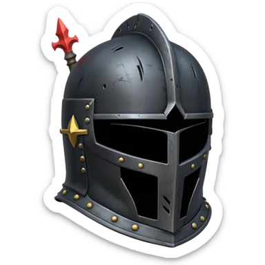 Black Knight helmet sticker