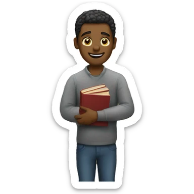 Man buying books sticker
