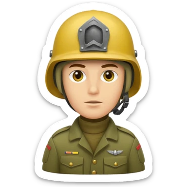 Soldier just face no body generic yellow skin with a gunner helmet that has NO FUCKING ISIGNIA ON THE HELMET sticker