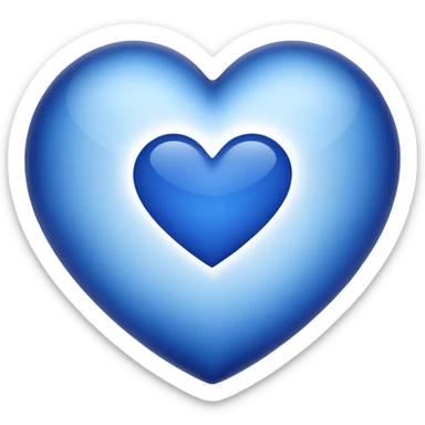 Indigo blue heart sticker