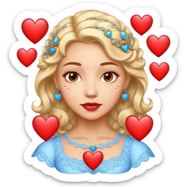 loutre amoureuse avec des cœurs sticker