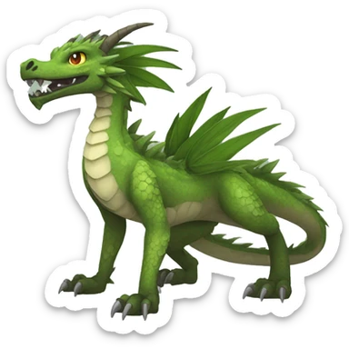   Legendary Earthly Muddy Jungle Grass Dragon Fakemon sticker