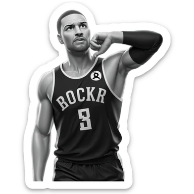 monochrome portrait of a male sticker