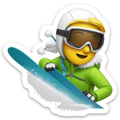 Skiing in hawaii, Google emoji sticker