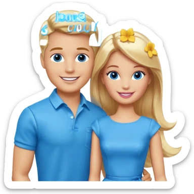 Barbie with Ken  sticker