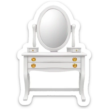 Vanity table with mirror  sticker