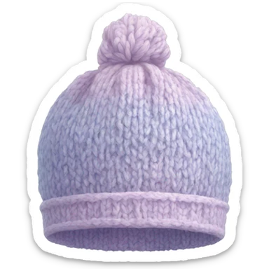 Pastel knit hat sticker